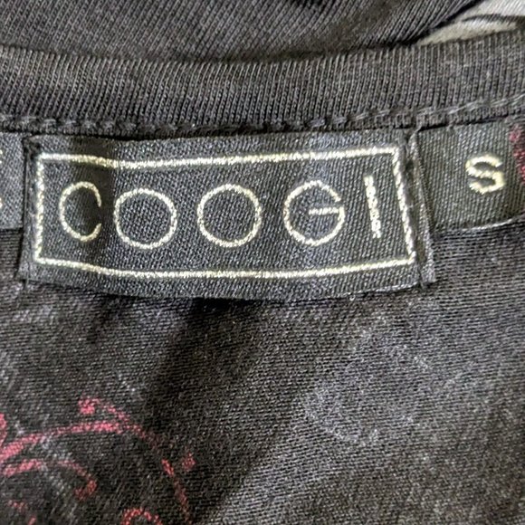 COOGI Black One Shoulder LIVE SEXY Chains Rhinestone Studs Maxi Dress - S* NWT - Picture 13 of 15